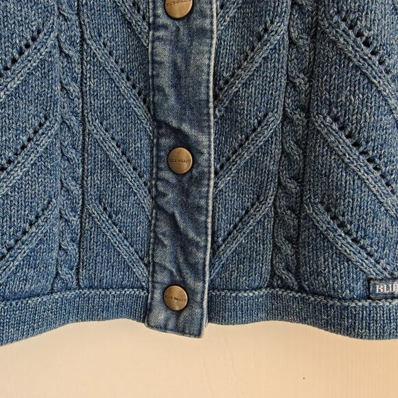 Blue Willi's 90's Denmark Cotton Knit Denim Jacket S - Picture 5 of 7